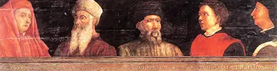 Portraits of Giotto, Uccello, Donatello, Manetti and Bruno Paolo Uccello